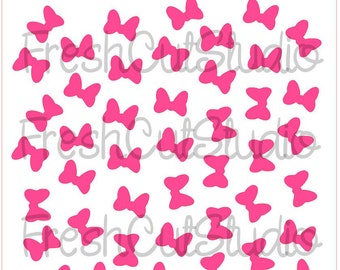 Bow Background Stencil- Cookie Stencil