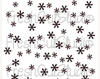 Snowflake Background Stencil- Cookie Stencil