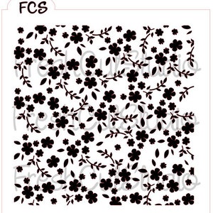 Floral Background Stencil- Cookie Stencil