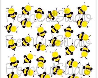 Bee 2 Part Background Stencil- Cookie Stencil