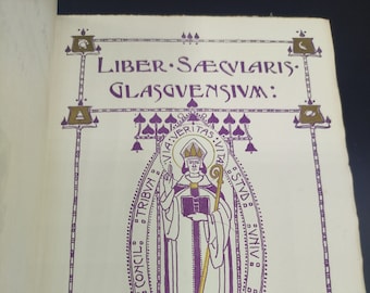 University of Glasgow Livre de commémoration du Livre du jubilé de 1901 Livre rare de Glasgow en Écosse