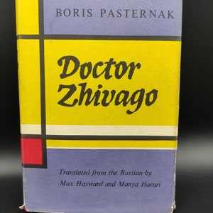 Libro raro Libro vintage Film Book 1958 Doctor Zhivago di Boris Pasternak con copertina rigida