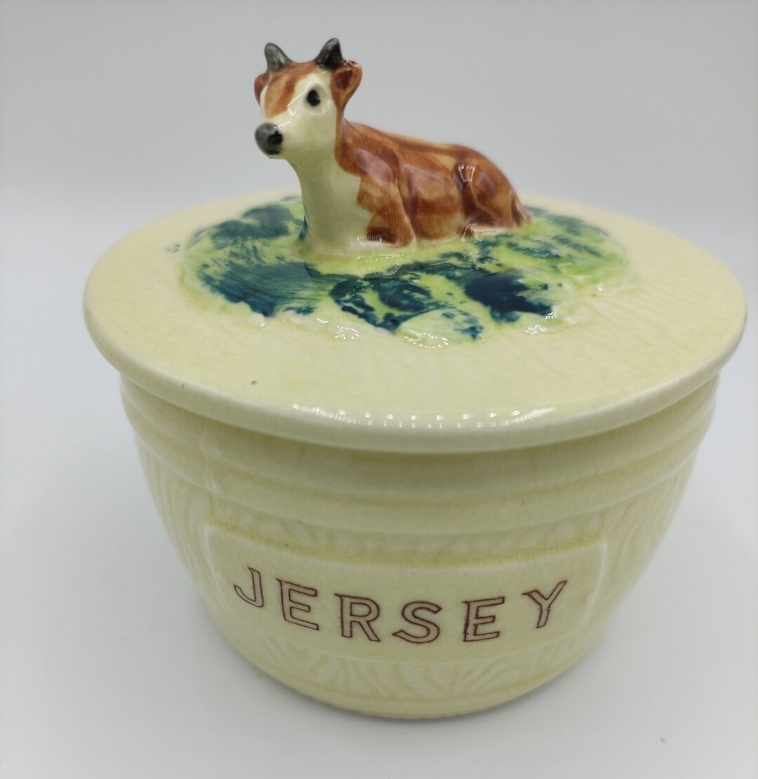 1940's1950's Jersey Cow Butter Dish Etsy