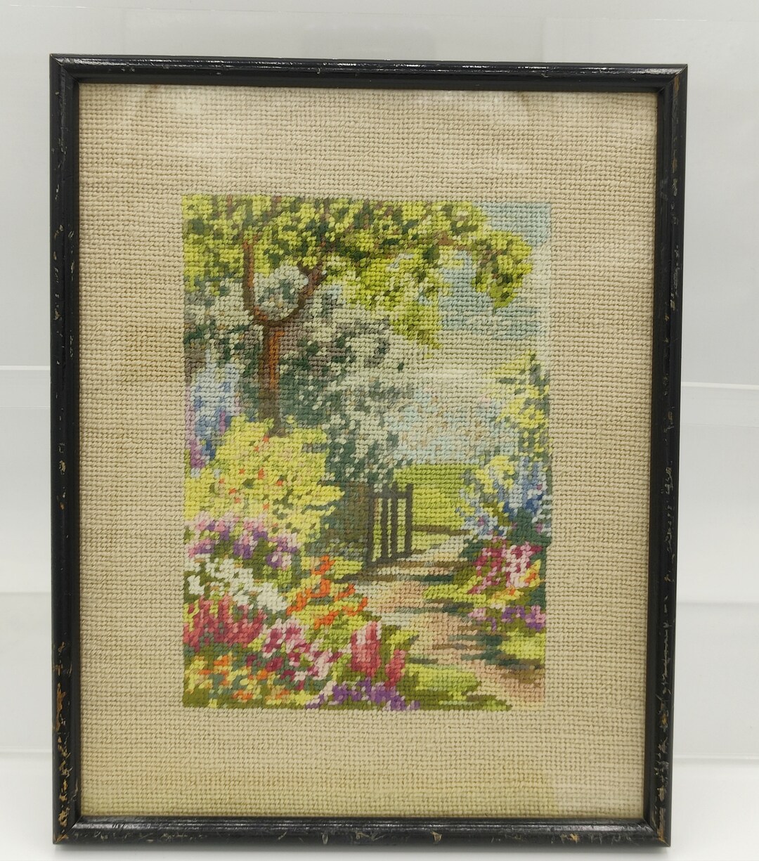Embroidery Art Picture Vintage Embroidery Wall Hanging Lovely Small