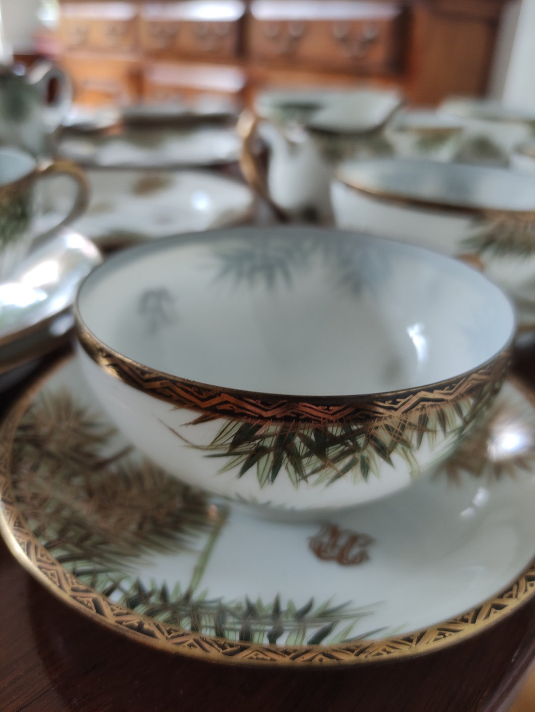 Tea Set Old Vintage Japanese Tea Set Eggshell Beautiful Etsy