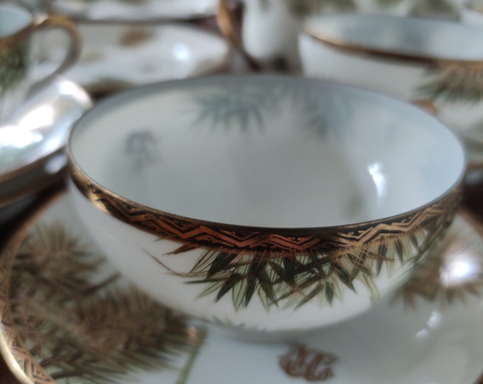 Tea Set Old Vintage Japanese Tea Set Eggshell Beautiful Vintage