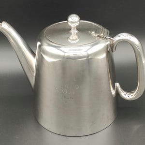 Edwardiansk Art Deco Silverplåt EPNS Tekanna - Inskriven "AW Oban"