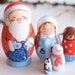 Christmas  winter nesting doll Russian Santa Claus Snow Maiden bear snowman penguin Matryoshka 5 pcs fireplace decor wooden toy matrioshka