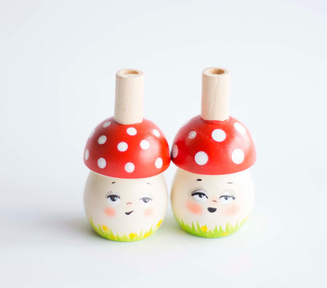 Cute red mushrooms toy Kawaii funny boletus Crazy Whistle kids Etsy