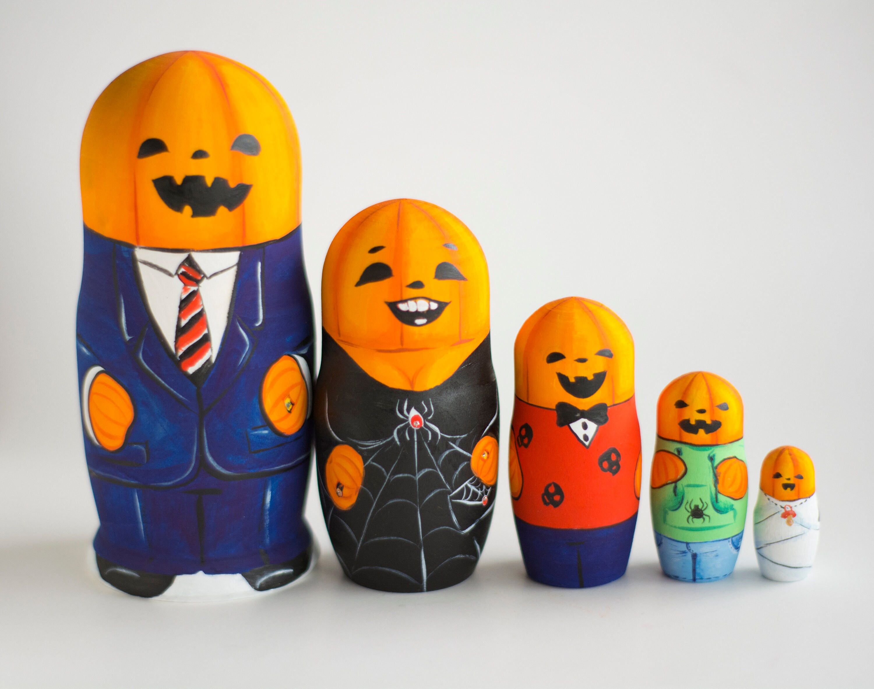 Halloween nesting dolls family Pumpkin Jack decorations Etsy