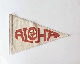 Retro Aloha Canvas Pennant