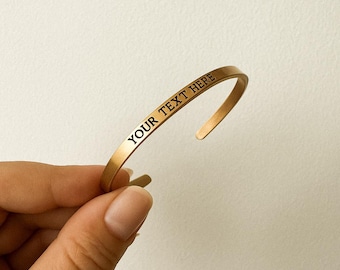 Custom Engraved Gold Plated Bracelet