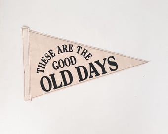 These Are The Good Old Days Pennant Flag