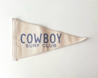 Cowboy Surf Club Canvas Pennant
