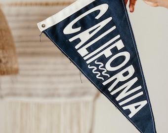 Stitched California Pennant Flag
