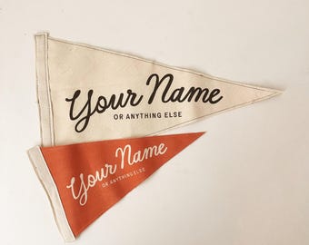 Custom Canvas Pennant Banner – Personalized Name Flag