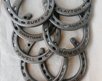 Custom Engraved Cast Iron Horseshoe