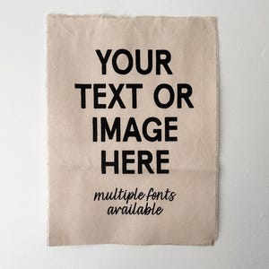 Individuell bedruckte Leinwand Wandbehang - Wählen Sie Ihre Schriftart und Farben