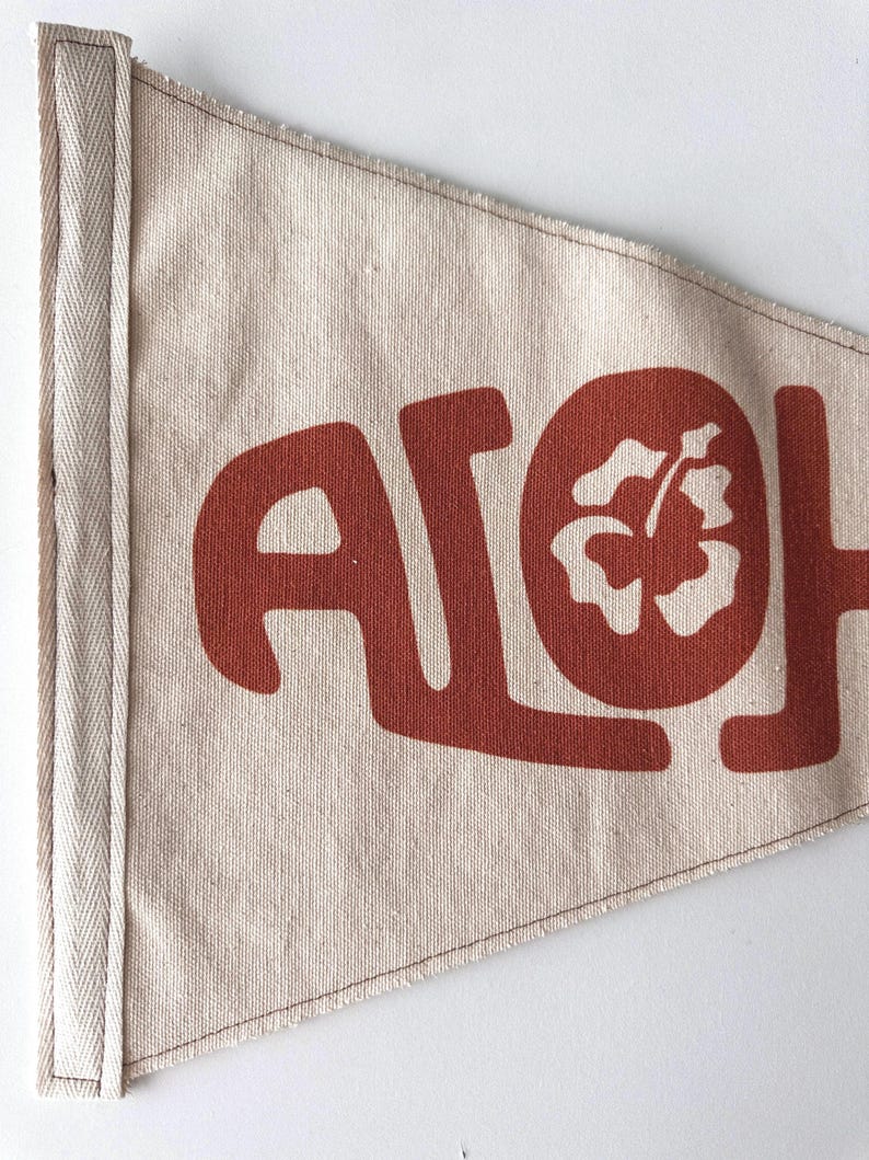 Retro Aloha Canvas Pennant - Etsy