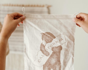 Linen California Bear Flag