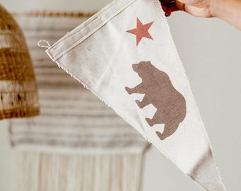 California Bear Pennant Flag