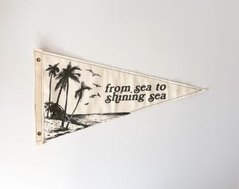 From Sea to Shining Sea Canvas Pennant Flag