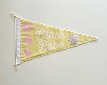 Beach Babe Canvas Pennant