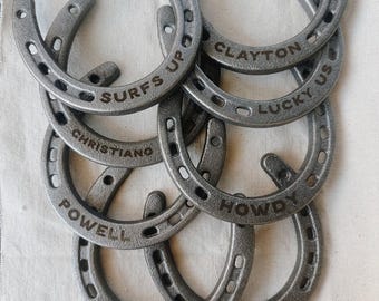 Custom Engraved Cast Iron Horseshoe