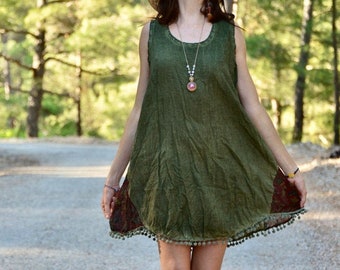 emerald green beach dress