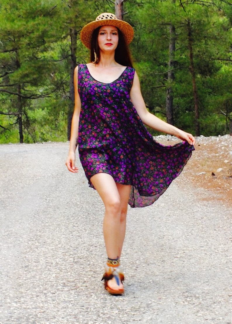 Floral dress fabric dress floral top natural tunic floral tunic gypsy clothes natural top hippie clothes floral clothing Cute dress