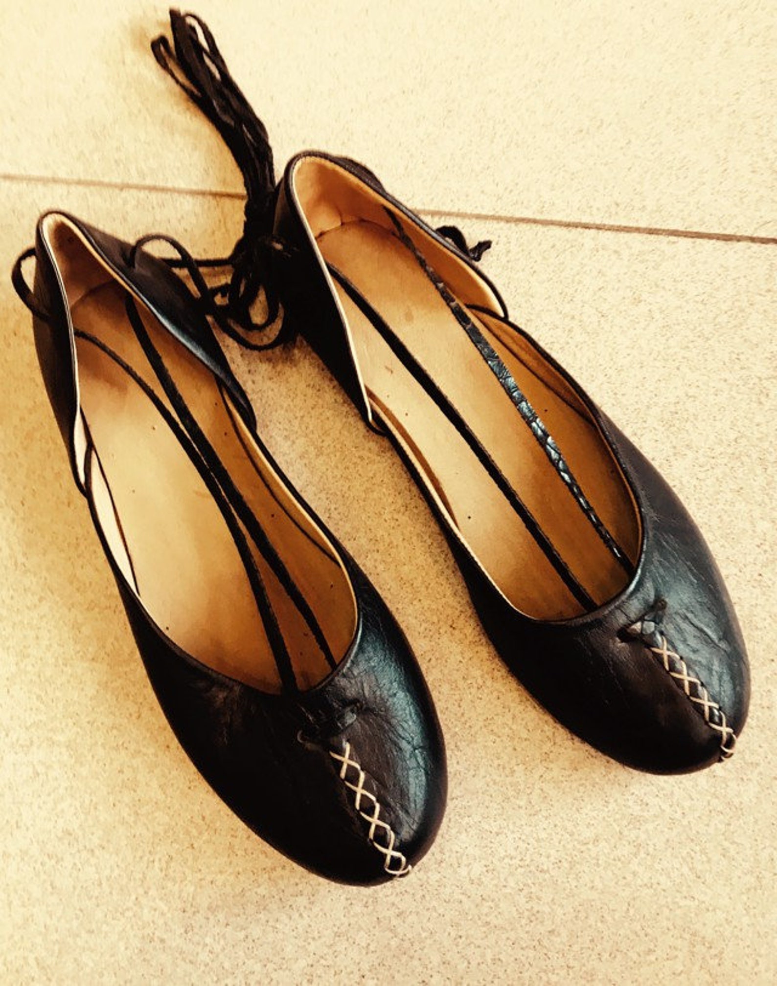 flat black summer shoes