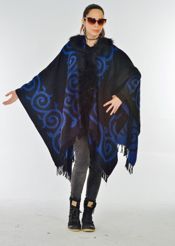 hooded poncho sweater