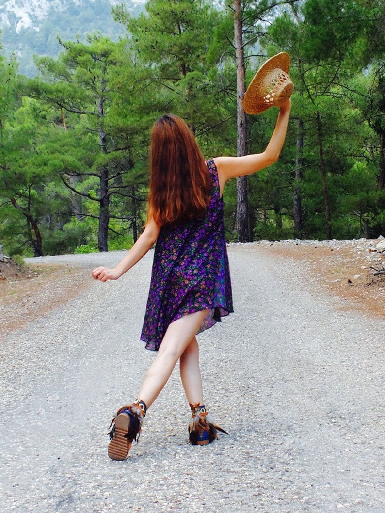Floral dress fabric dress floral top natural tunic floral tunic gypsy clothes natural top hippie clothes floral clothing Cute dress