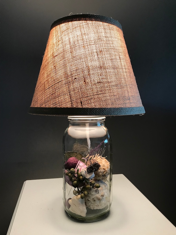 Mason Jar Lamp Distressed Table Rustic Accent Mason Jar Lamp Distressed Table, Mason Jar Table Lamp