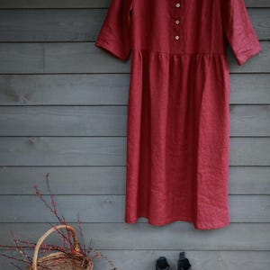 Loose linen dress  / soft linen dress