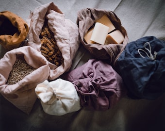 Linen Gift Bags: Reusable Zero Waste Product Bags