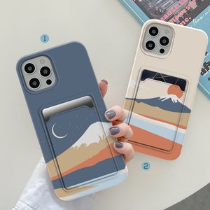 Mountain card pocket case for iPhone 14 Pro iPhone 12 Pro Max case iPhone 11 iPhone XR iPhone XS Max iPhone X iPhone 7 8 Plus iPhone 6 in235