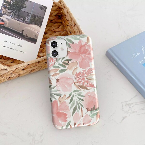 Floral Watercolor case for Samsung S23 Ultra S21 Samsung S7 S8 S9 S10 S20 FE 5g Note 8 9 10 20 Samsung A9 Z Flip 5 4 A52 5G A70 A90 in41
