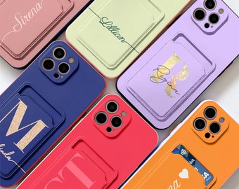 Personalisierte Namenskarte für iPhone 14+ 15 13 pro max 12 mini 11 iPhone XR XS X 7 8 6 Samsung S22 Ultra S23 FE S24 S21 S20 in-p