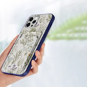 Floral card pocket case for iPhone 14 15 Pro max 13 12 mini iPhone 11 gift iPhone XR XS Max iPhone X botanical 8 Plus iPhone SE 2022 in06 image 3