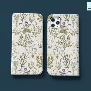 Retro bloemen portemonnee flip case voor Google Pixel 6a 6 5a 5g 4a Samsung S21 S20 FE S22 Ultra S10 10 A71 a32 iPhone 14 15 13 mini 12 11 in06w