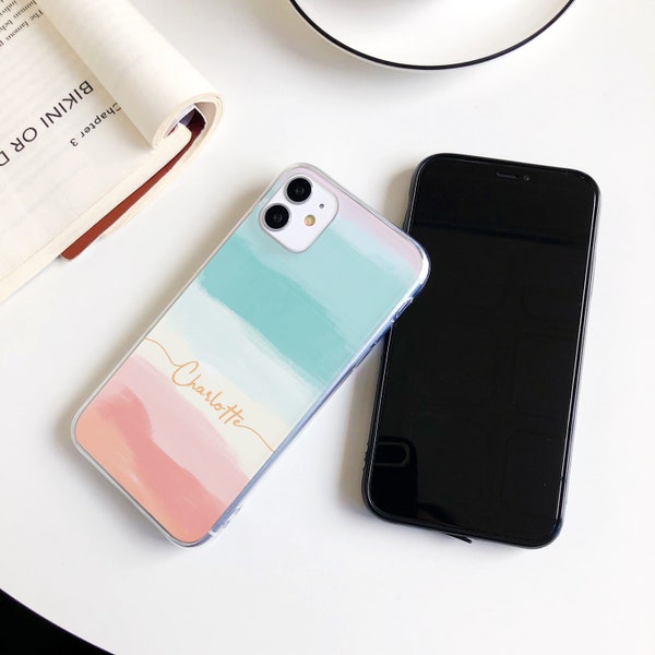 Pastel name case Sony Xperia 5 II case Sony xz 3 Xperia xr Sony XA Sony Xperia 10 Plus Xperia XZ1 Xperia X Compact Xperia C5 Xperia Z in205