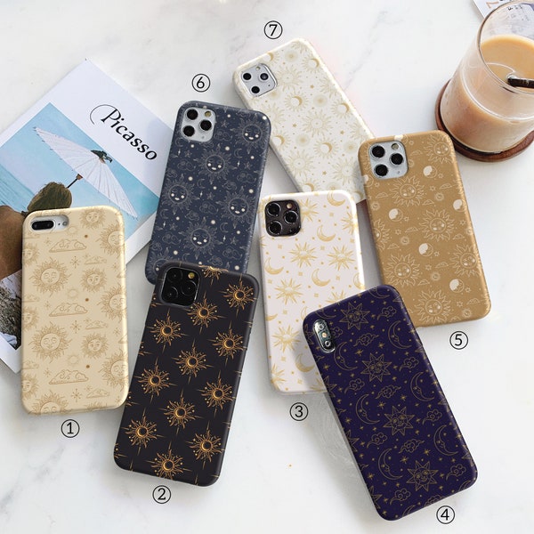 Sun moon case for iPhone 14  12 Pro Max case iPhone 11 iPhone XR case iPhone XS Max Case iPhone X Case iPhone 7 iPhone 8 Plus iPhone 6 in266