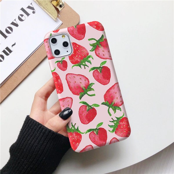 Strawberry case for Samsung S23 S21 Ultra Samsung S20 S10 S9 S8 Galaxy S20 FE 5g Note 9 10 20 GalaxyA9 Samsung Z Galaxy A52 5G A70 A90 in215