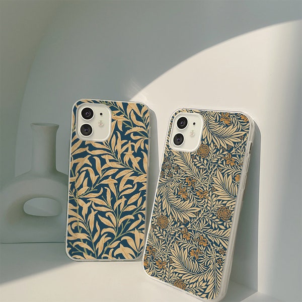 Retro Floral case for Samsung S23 S21 Ultra Samsung S20 S10 S9 S8 GalaxyS20 FE 5g Note 8 9 20 GalaxyA9 Samsung Z Galaxy A52 5G A70 A90 in244