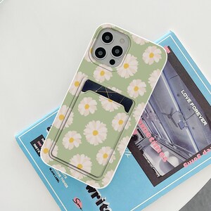 Chamomile card pocket case for iPhone 15 14 Pro max 12 Pro Max iPhone 11 iPhone XR case iPhone XS Max iPhone X iPhone 8 Plus iPhone 6 in199