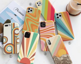 Retro rainbow case for Samsung S23 S21 Ultra Samsung S20 S10 S9  Samsung S20 FE 5g Note 8 9 10 20 A9 Galaxy A51 A71 A32 A52 5G A70 A90 in276