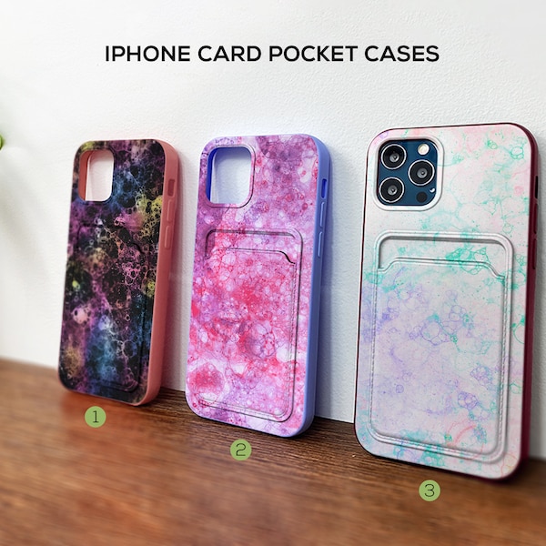 Pink Marble card pocket case for iPhone 14 15 Pro max iPhone 12 Pro Max iPhone 11 iPhone XR iPhone XS Max iPhone X iPhone 7 8 Plus  in251