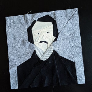 Edgar Allan Poe Foundation Paper Piecing Quilt Block Pattern