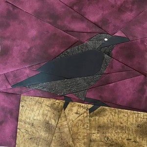 The Raven- Edgar Allan Poe Foundation paper piecing quilt pattern